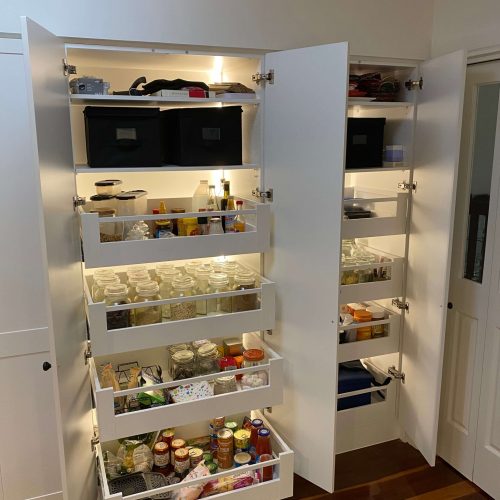 cabinet pantry open