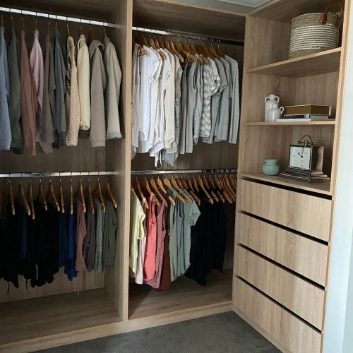 open shelf walk-in closet