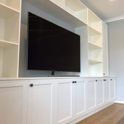 side view white wall unit